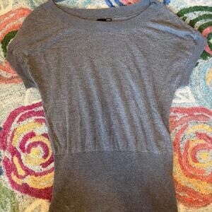 Hm grey knit blouse top